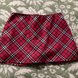 Hot Kiss Red Plaid Mini Skirt